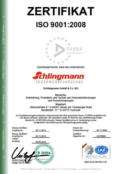 ISO 9001 Zertifizierung